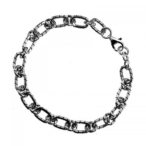 Sterling Silber Armbänder, 925 Sterling Silber, plattiert, unisex & verschiedene Größen vorhanden, Silberfarbe, verkauft von PC