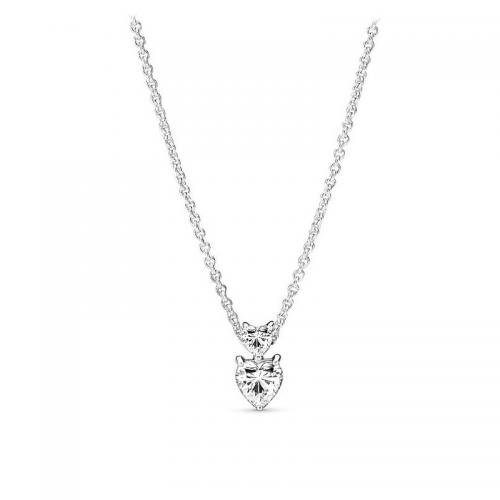 Zircon cubique Micro Pave collier en argent Sterling, argent sterling 925, Placage, styles différents pour le choix & pavé de micro zircon & pour femme, plus de couleurs à choisir, Longueur Environ 45 cm, Vendu par PC