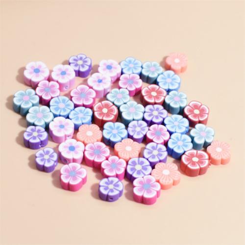 ポリマークレイビーズ, ポリマークレイ, 花形, DIY, 無色, 10mm, 約 1000パソコン/バッグ, 売り手 バッグ