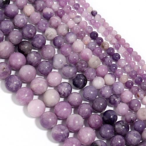 Gemstone Ékszer Gyöngyök, Lilac Gyöngyök, Kerek, csiszolt, DIY & különböző méretű a választás, lila, Naponta eladott Kb 38 cm Strand