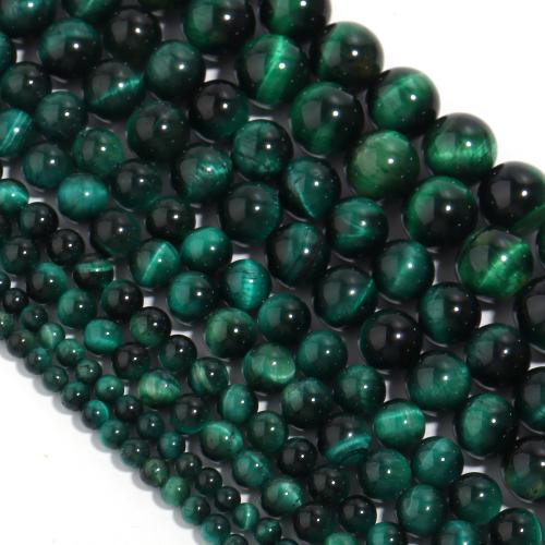 Natural Tiger Eye Beads Round polished DIY green Sold Per Approx 38 cm Strand