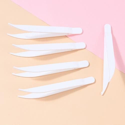 Jewelry Tweezers Plastic DIY white Sold By PC