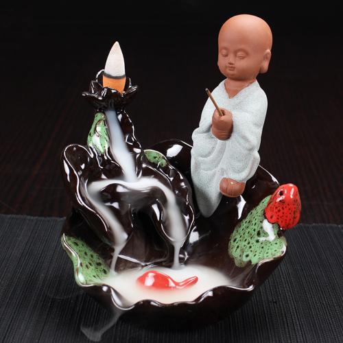 Backflow Incense Burner Porcelain handmade for home and office & durable & multifunctional Sold By PC