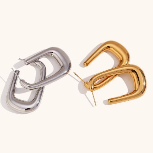 Stainless Steel Stud Earrings 316L Stainless Steel Vacuum Ion Plating fashion jewelry & for woman Sold By Pair