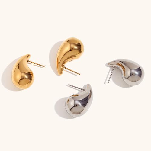 Stainless Steel Stud Øreringe, 316L Stainless Steel, mode smykker & for kvinde, flere farver til valg, 26.80x15mm, Solgt af par