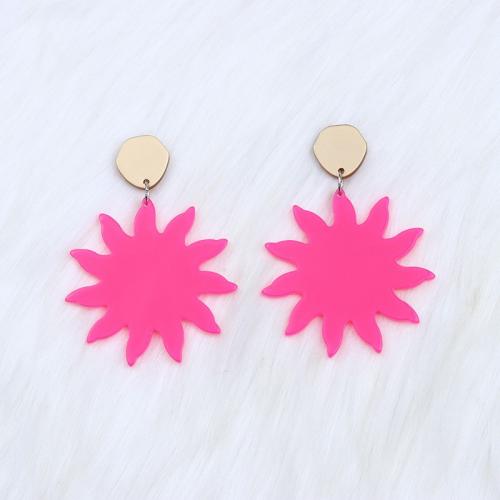 Acrylic Jewelry Earring Sun painted fashion jewelry & for woman Sold By Pair