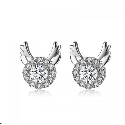 Cubic Zirconia Micro άνοιγαν Sterling Silver Σκουλαρίκι, 925 Sterling Silver, επιχρυσωμένο, μικρο ανοίξει κυβικά ζιρκονία & για τη γυναίκα, το χρώμα της πλατίνας, 8x9mm, Sold Με Ζεύγος