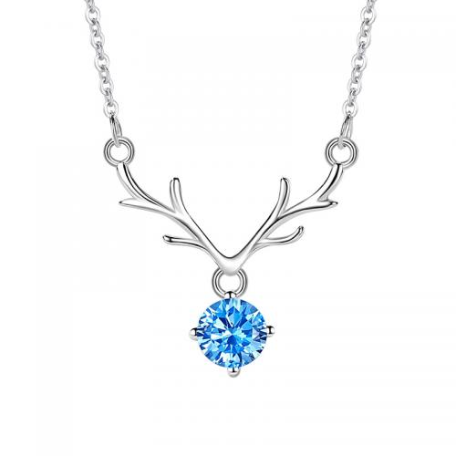 Zircon cubique Micro Pave collier en argent Sterling, argent sterling 925, poli, pavé de micro zircon & pour femme, plus de couleurs à choisir, Vendu par PC