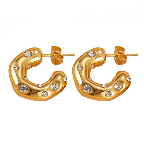 Aço inoxidável 304 brincos, 18K banhado a ouro, Vario tipos a sua escolha & micro pavimento em zircônia cúbica & para mulher, earring length 20-30mm, vendido por par