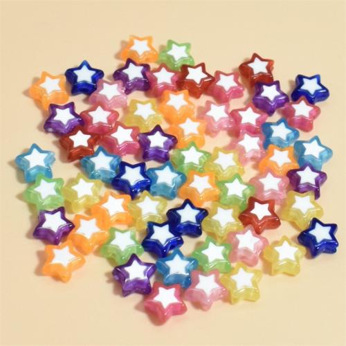 Resin Jewelry Beads Star DIY 10mm Sold By Bag