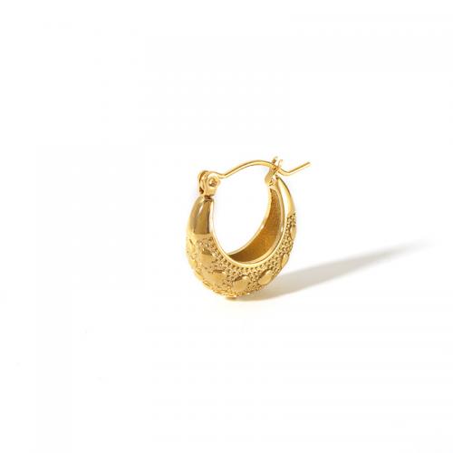 Rostfritt stål spaken bakåt Earring, 304 rostfritt stål, 18K guldpläterad, mode smycken & för kvinna, gyllene, 6.50x19.90mm, Säljs av Par