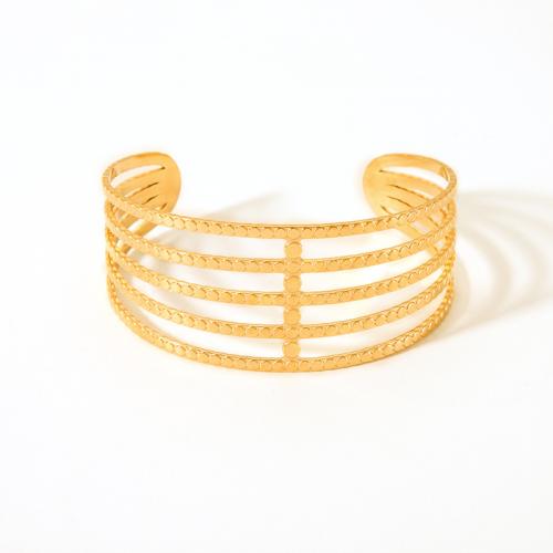 Brazalete del acero inoxidable, acero inoxidable 304, 18K chapado en oro, Joyería & para mujer, dorado, Vendido por UD