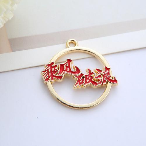 Zinc Alloy Enamel Pendants KC gold color plated DIY nickel lead & cadmium free Sold By PC