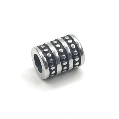 Gioielli Spacer Beads, Titantium acciaio, Colonna, DIY, assenza di nichel,piombo&cadmio, Foro:Appross. 4.2mm, Venduto da PC