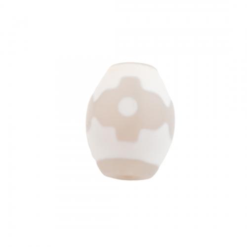 Naturlige tibetanske Agate Dzi Beads, Tibetansk agat, Drum, du kan DIY, 15.50x12mm, Hole:Ca. 2mm, Solgt af PC