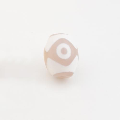 Perles agate dzi tibétaine naturelle, agate Tibétaine, tambour, DIY, 15x12mm, Trou:Environ 2mm, Vendu par PC