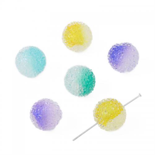 Resin Jewelry Beads Round DIY & candy style 16mm Sold By Bag