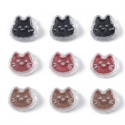 Transparente Acryl-Perlen, Acryl, Katze, DIY & Emaille, keine, 20x18x8.80mm, Bohrung:ca. 3.5mm, 5PCs/Tasche, verkauft von Tasche