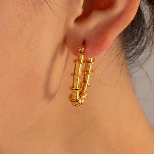 Cruach dhosmálta Lever Back Earring, 304 Cruach dhosmálta, plátáilte, jewelry faisin, órga, 28.30x33mm, Díolta De réir Péire