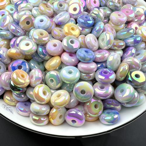 Perline in acrilico placcate, DIY, nessuno, 7.50x16mm, Appross. 500PC/set, Venduto da set