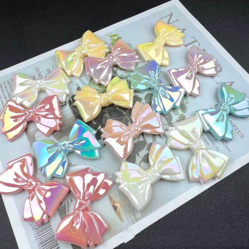 Plated Acrylic Beads Bowknot colorful plated DIY & luminated Approx Sold By Bag