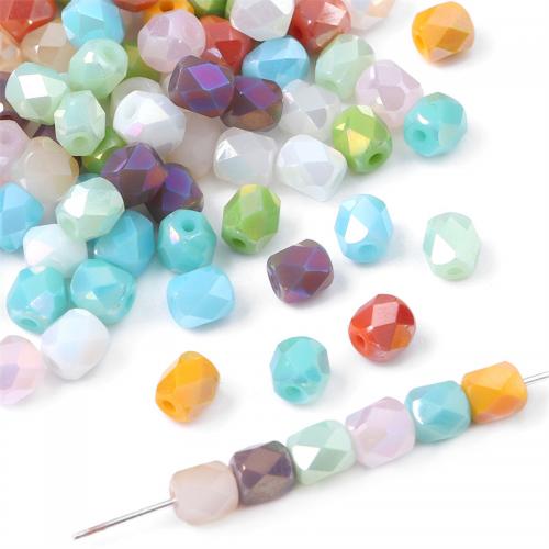 Abalorios de Cristal, Vidrio, Tambor, Bricolaje & facetas, más colores para la opción, 5x6mm, agujero:aproximado 1mm, 20PCs/Bolsa, Vendido por Bolsa