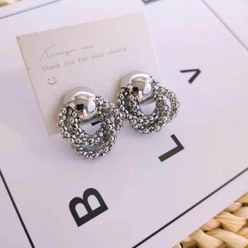 Zinc Alloy Stud Earring plated fashion jewelry nickel lead & cadmium free Sold By Pair