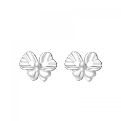 925 Sterling Silver Stud Earrings plated for woman silver color Sold By Pair