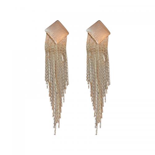 Messing Tassel Earring, Geometrisch Patroon, plated, mode sieraden & verschillende stijlen voor de keuze & voor vrouw, 20x80mm, Verkocht door pair