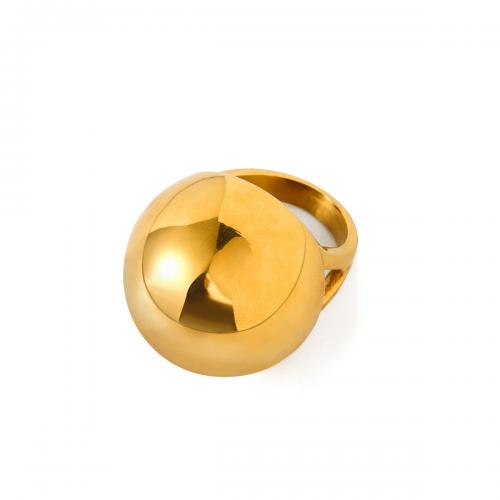 Stainless Steel Finger Ring 304 Stainless Steel 18K gold plated fashion jewelry & for woman golden Sold By PC