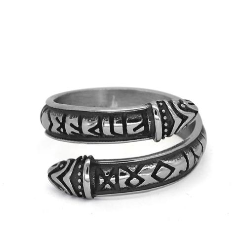 Titantium Steel Finger Ring, Titanium Steel, divat ékszerek & egynemű & különböző méretű a választás, Által értékesített PC