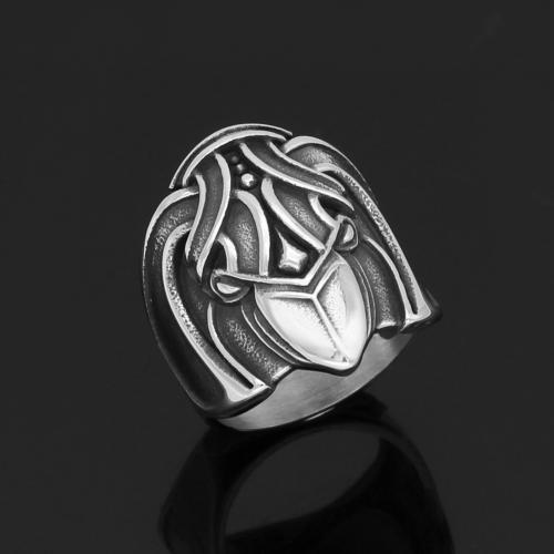 Titantium Steel Finger Ring, Titanium Steel, divat ékszerek & egynemű & különböző méretű a választás, az eredeti szín, Által értékesített PC