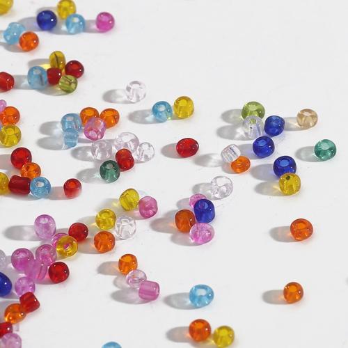 Transparant Glas Seed Beads, Drum, DIY & verschillende grootte voor keus, meer kleuren voor de keuze, Verkocht door Bag