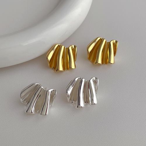 Brass Stud Earring plated fashion jewelry nickel lead & cadmium free Sold By Pair