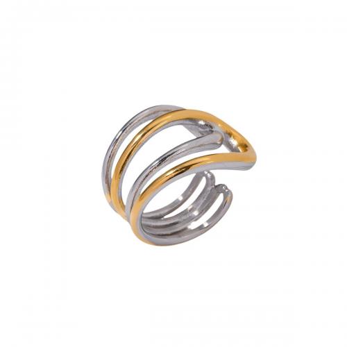 Anillo de dedo de acero inoxidable, acero inoxidable 304, chapado, Joyería & multifuncional & para mujer & hueco, libre de níquel, plomo & cadmio, Inner diameter:1.8cm, width:2.25cm., Vendido por UD