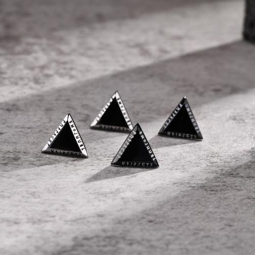 Stainless Steel Stud Øreringe, 304 rustfrit stål, Triangle, forgyldt, mode smykker & for mennesket, flere farver til valg, nikkel, bly & cadmium fri, 13x11.40mm, Solgt af par