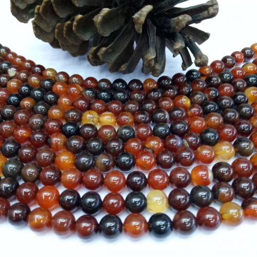 Perles agates miracles naturelles, agate miracle, Rond, poli, DIY & normes différentes pour le choix, couleurs mélangées, Vendu par Environ 38 cm brin