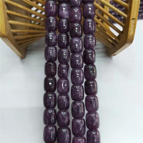 Natural Amethyst Beads Gemstone barrel polished DIY purple Approx Sold By Strand