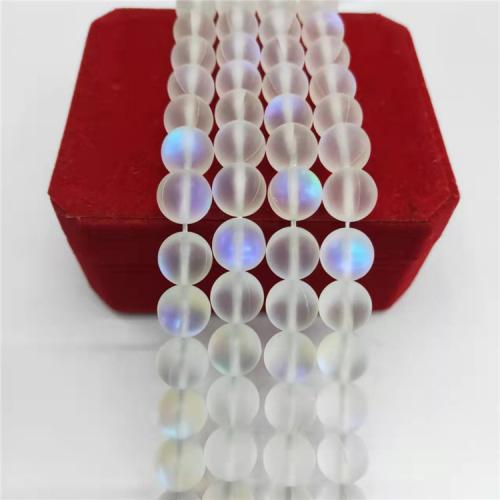 Zee Opaal Kralen, Sea Opal, Ronde, gepolijst, DIY & verschillende grootte voor keus & frosted, wit, Per verkocht Ca 38 cm Strand