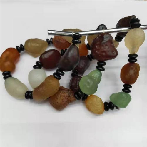 Bracelet de bijou en agate , Irrégulière, poli, bijoux de mode & unisexe, couleurs mélangées, Longueur Environ 19 cm, Vendu par PC