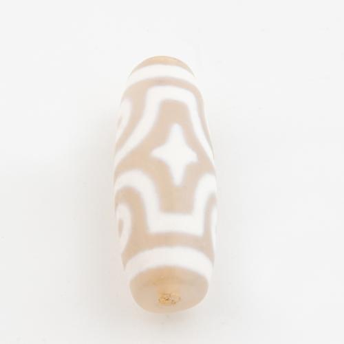 Naturlige tibetanske Agate Dzi Beads, Tibetansk agat, Drum, du kan DIY, 28x10.50mm, Hole:Ca. 2mm, Solgt af PC