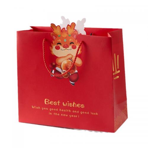 Fashion Gift Bag, Papier, verschillende grootte voor keus & verschillende stijlen voor de keuze, rood, 10pC's/Lot, Verkocht door Lot