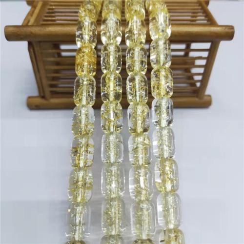 Grânulos de cristal, Balde, polido, DIY, Topázio, 8x12mm, Aprox 36PCs/Strand, vendido por Strand