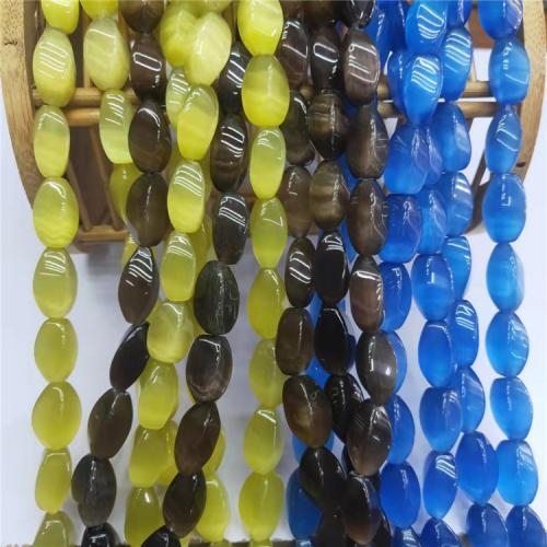 Grânulos jóias de olho de gato, Pedra olho de gato, polido, DIY, Mais cores pare escolha, 8x16mm, Aprox 25PCs/Strand, vendido por Strand