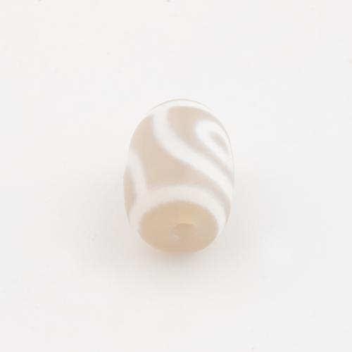 Natuurlijke Tibetaanse Agaat Dzi Beads, Drum, DIY, 14x10mm, Gat:Ca 2mm, Verkocht door PC