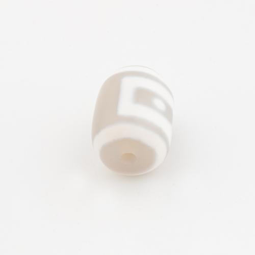 Natuurlijke Tibetaanse Agaat Dzi Beads, Drum, DIY, 13x10.50mm, Gat:Ca 2mm, Verkocht door PC