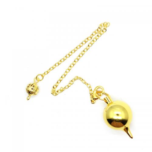 laiton Pendule, Rond, Placage, unisexe, plus de couleurs à choisir, pendant 30x18mm,chain length 20cm, Vendu par PC