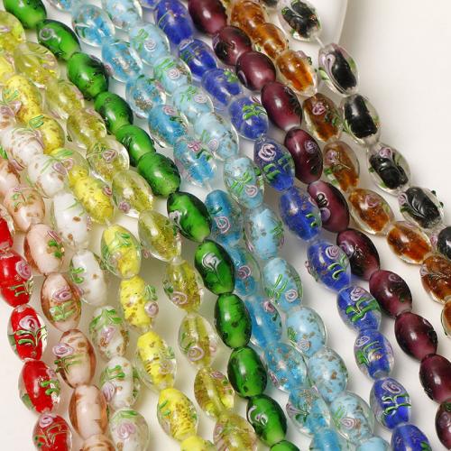 Abalorios de Cristal Murano hecho a mano, Cristal de murano, Óvalo, Bricolaje, más colores para la opción, 17x12mm, Vendido por UD