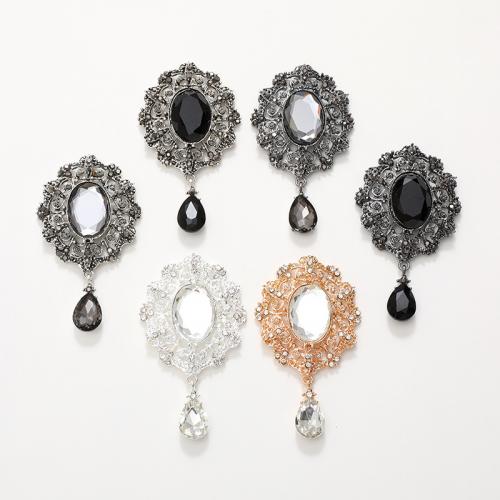 Zinc Alloy Rhinestone Pendants with Glass Mirror plated DIY & with rhinestone nickel lead & cadmium free Sold By PC