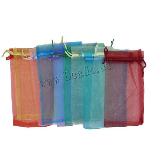 Sac à bijoux, Organza, rectangle, normes différentes pour le choix, plus de couleurs à choisir, 100PC/sac, Vendu par sac